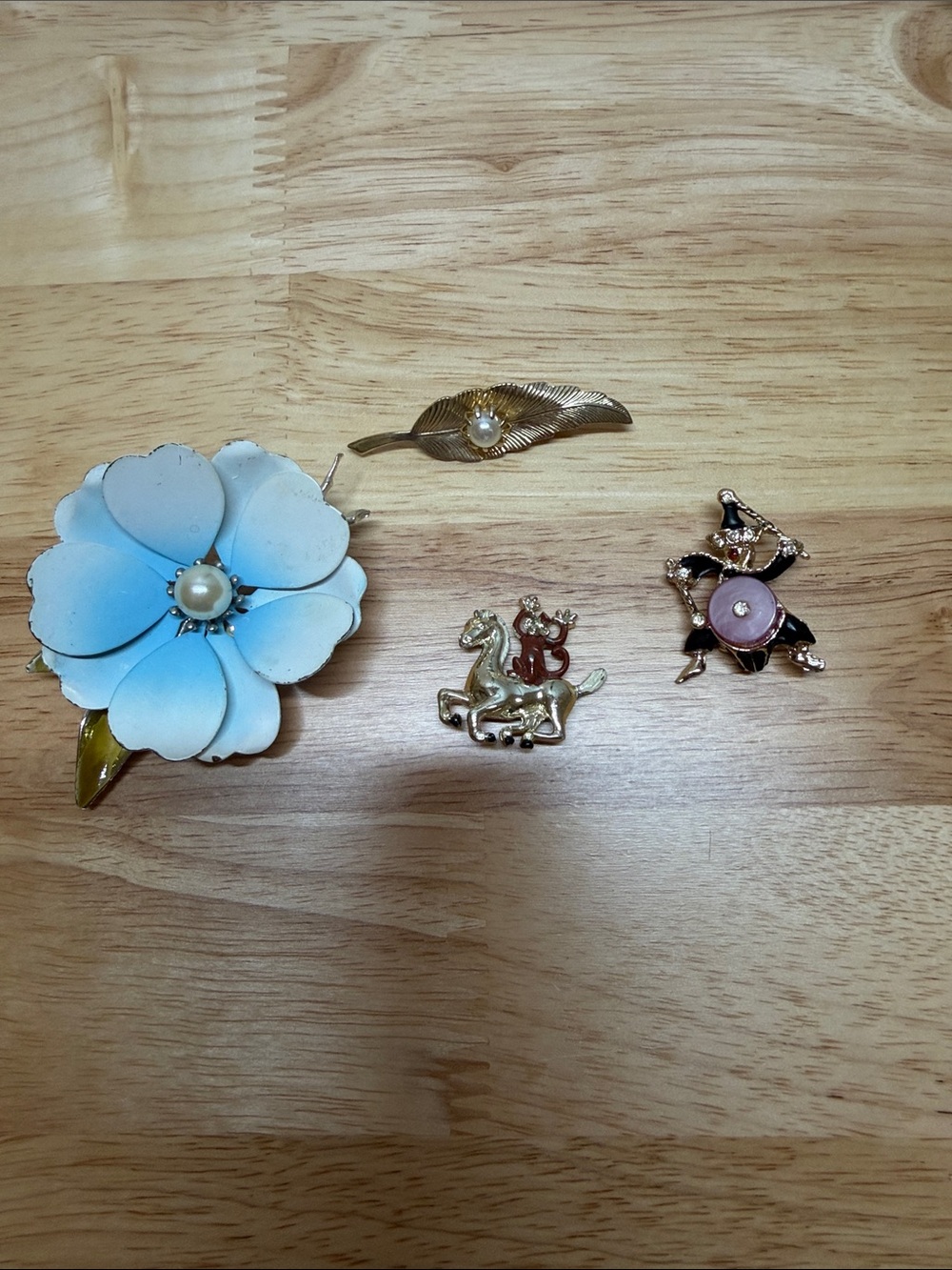 Four Vintage Brooches